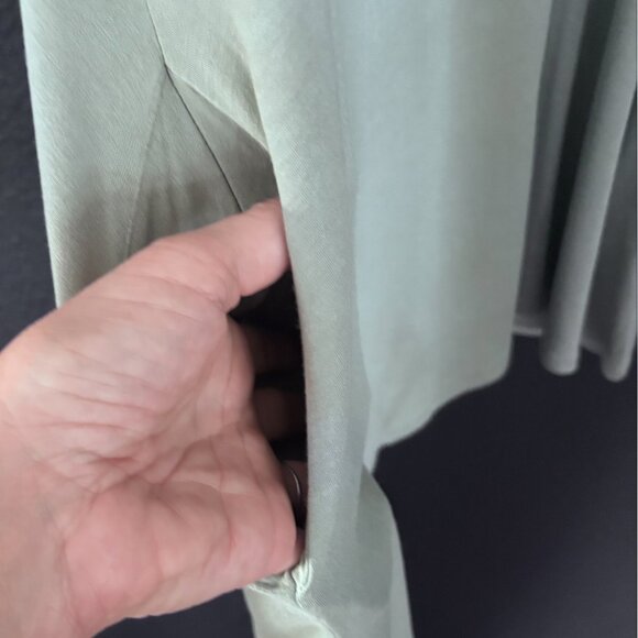 Alya - Stretchy Sleeveless Turtleneck Dress w/ Pockets - Sage Green (Size S) - Picture 4 of 4